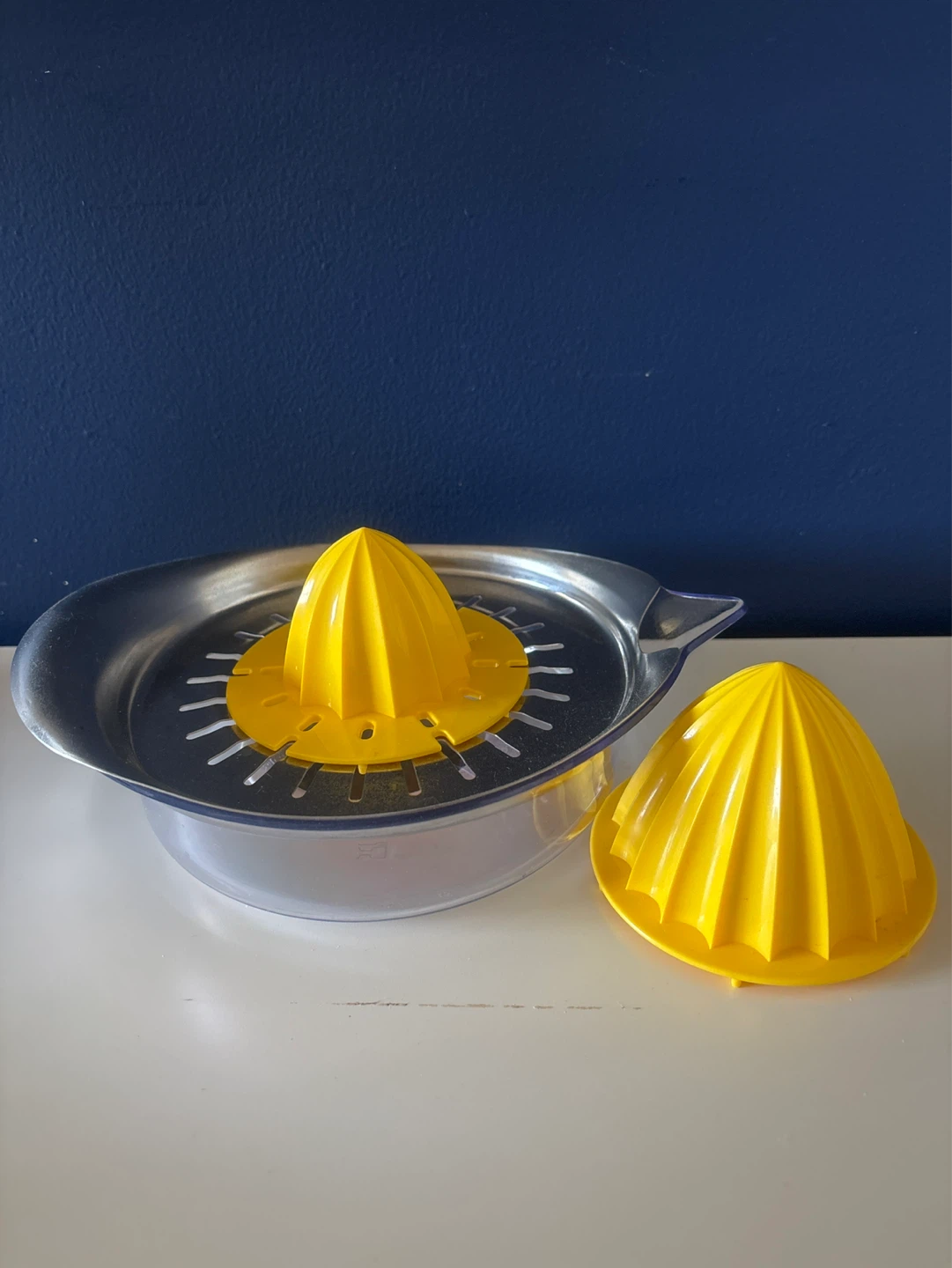Yellow Citrus Juicer - Stainless Steel and Plastic
