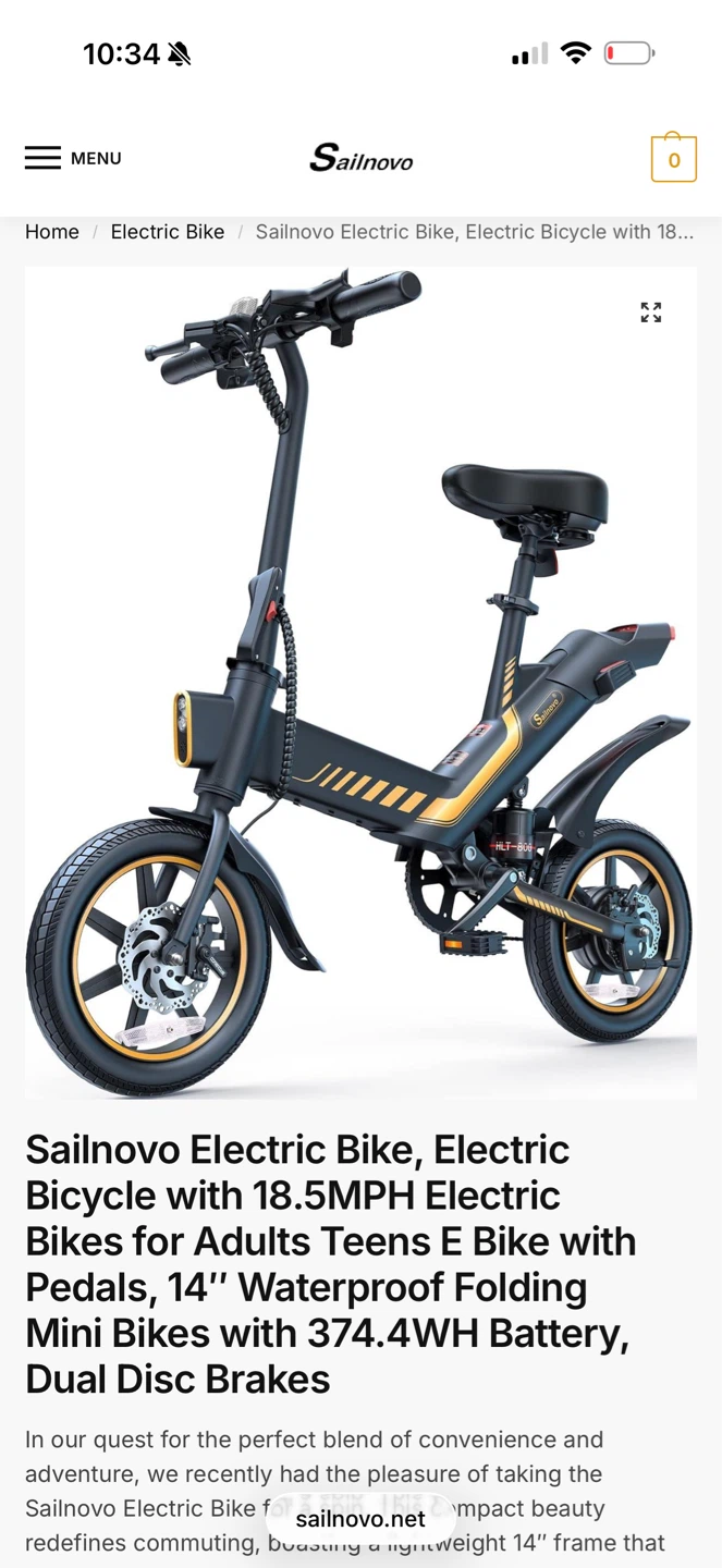 Sailnovo Electric Bike Bicycle (FAST) with 28.5MPH