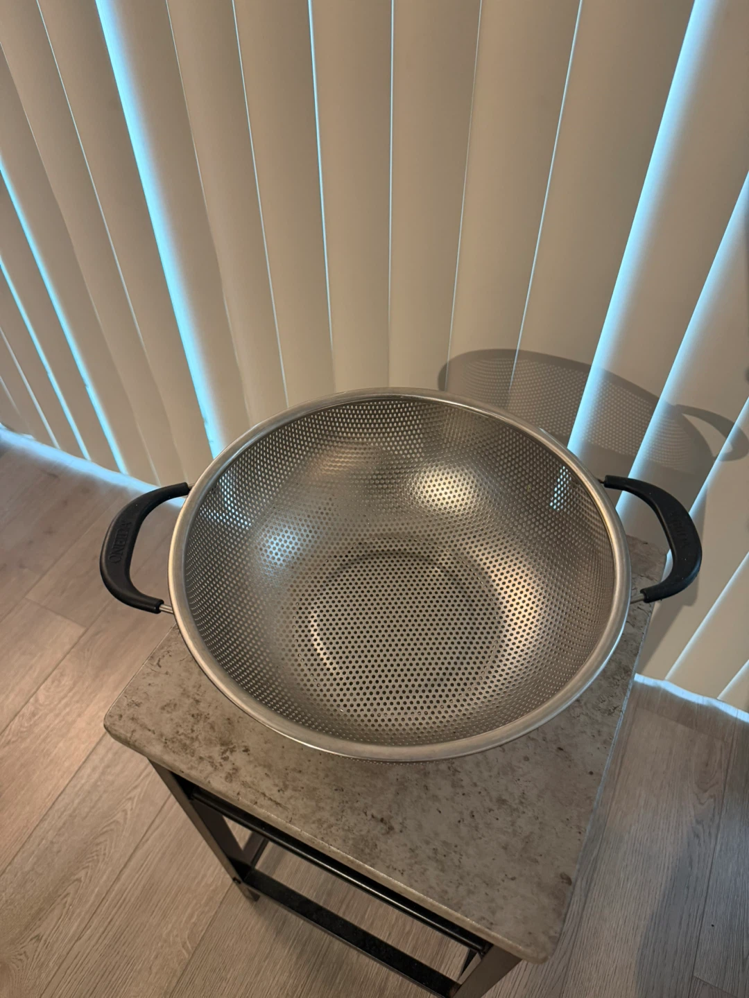 Stainless Steel Colander with Black Handles - Big size
