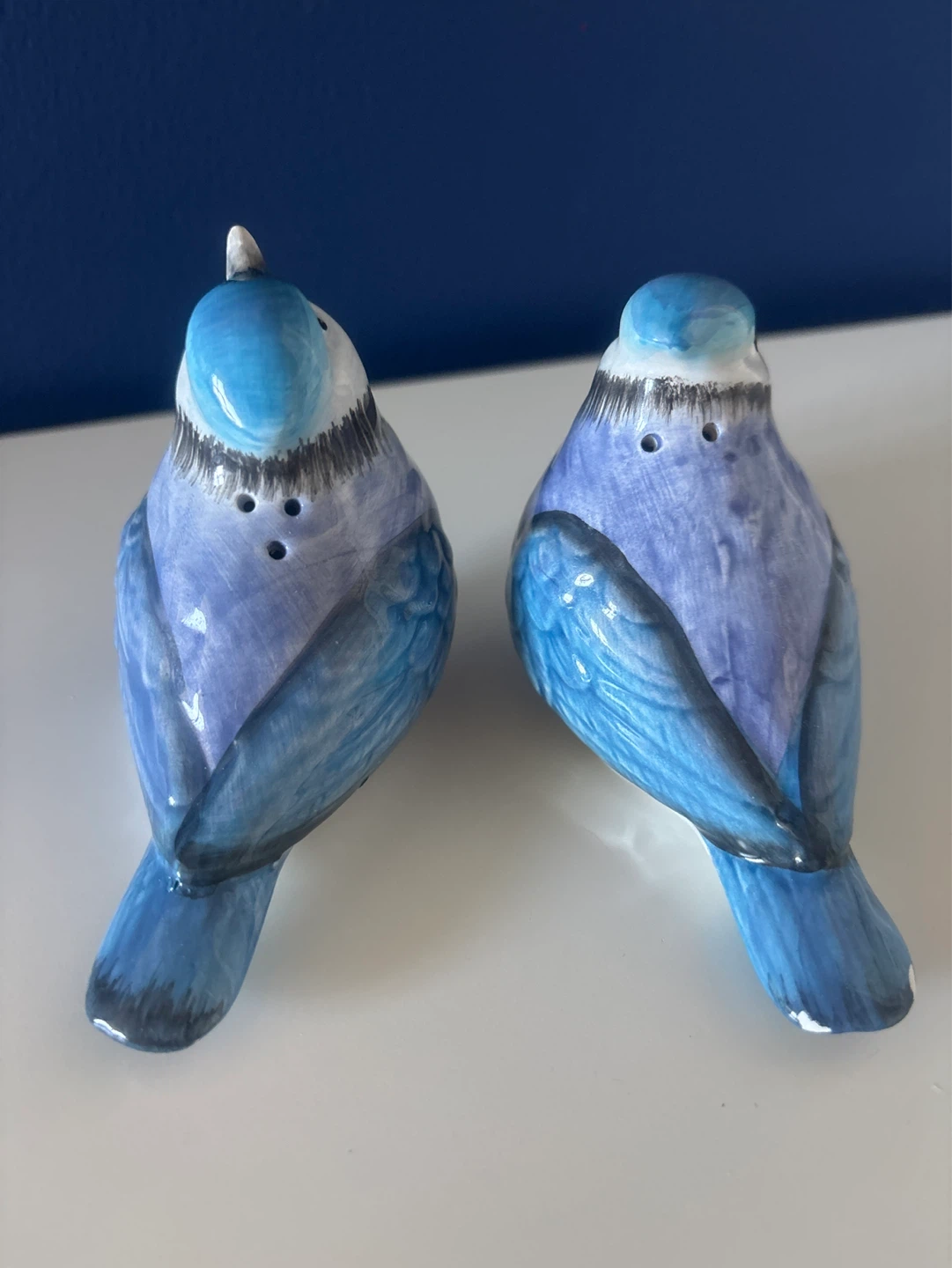 Ceramic Blue Bird Salt and Pepper Shakers - photo 2