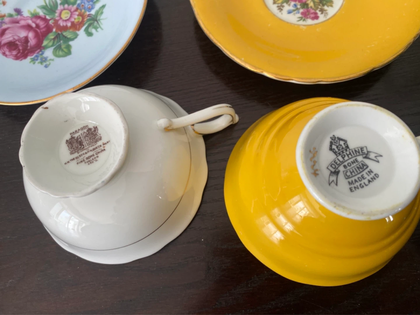Set of 2 Vintage Teacups and Saucers - Delphine  & Paragon - photo 4