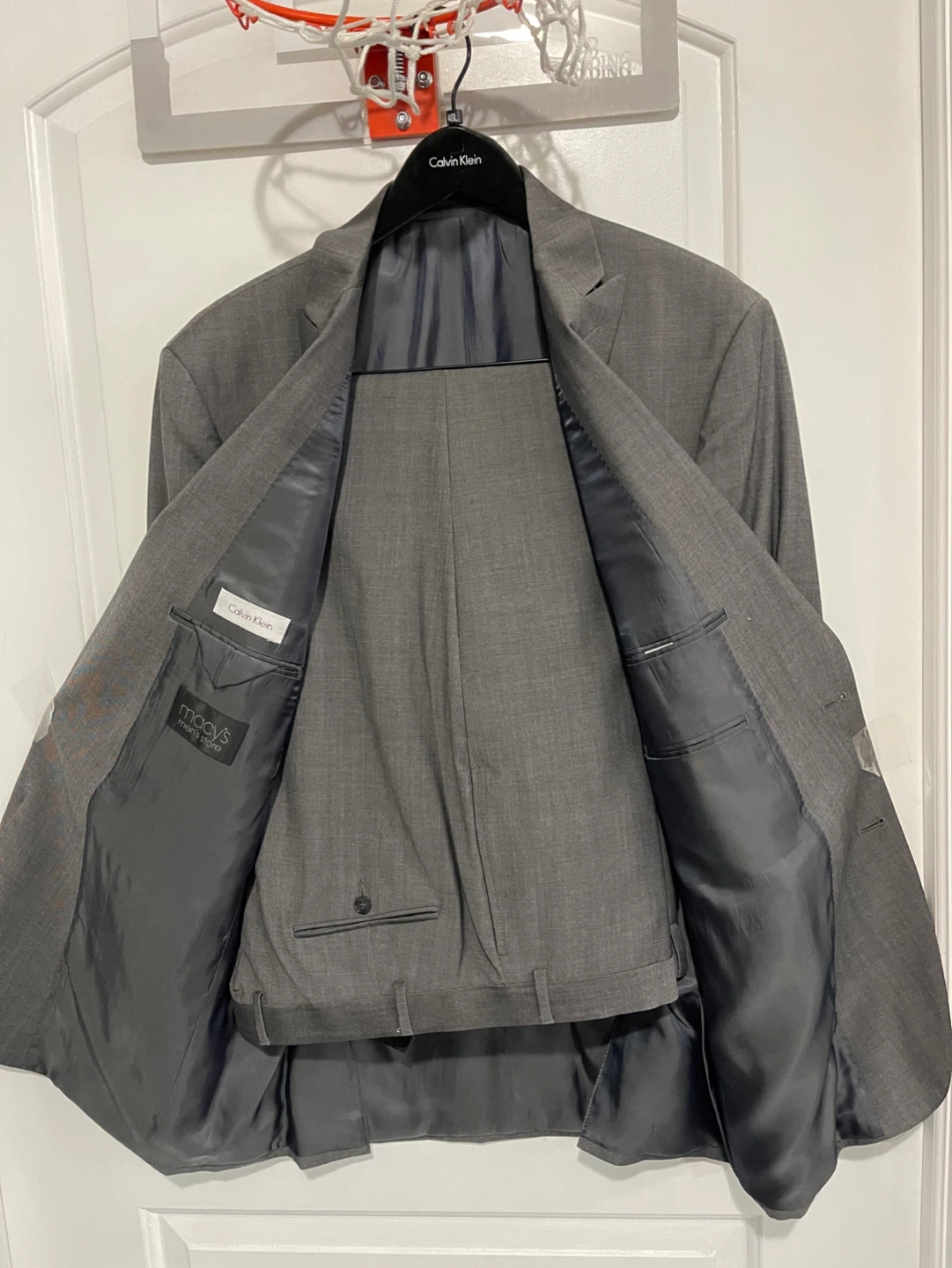 Calvin Klein Men's Grey Wool Suit - 46 L - photo 2