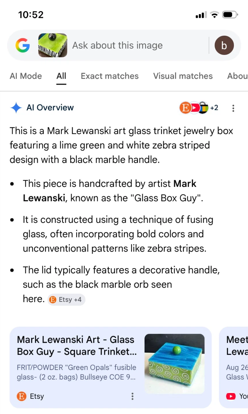 Mark Lewanski Stained Glass Art Boxes tall 3 for 65.00 - photo 2