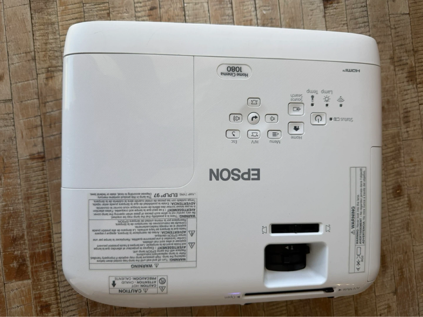 Epson Home Cinema 1080 Projector - Low Lamp Hours - photo 2