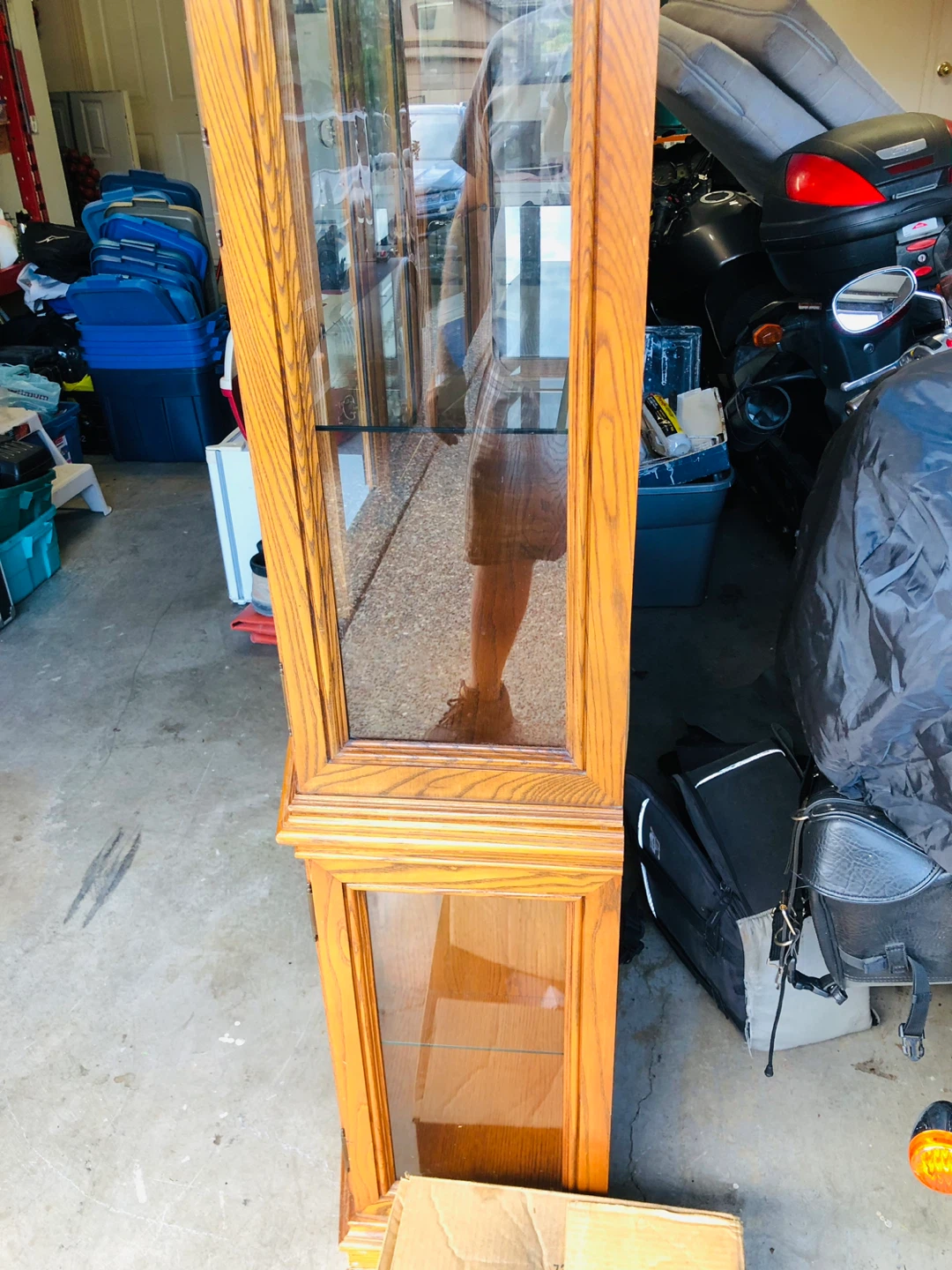 Wooden Curio Cabinet with Glass Doors - photo 4