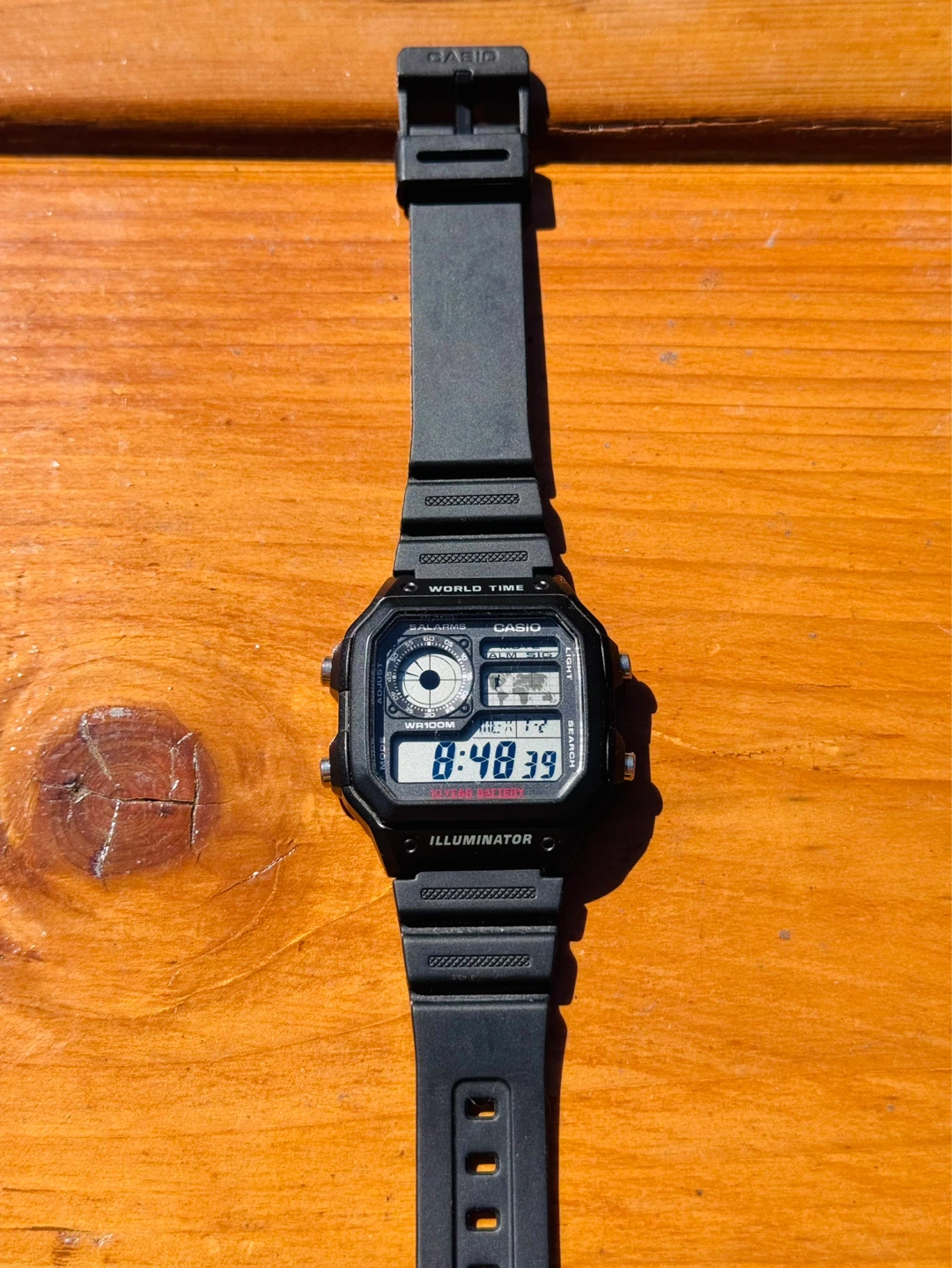Casio Men’s AE1200WH-1A Black Analog Digital Watch - photo 2
