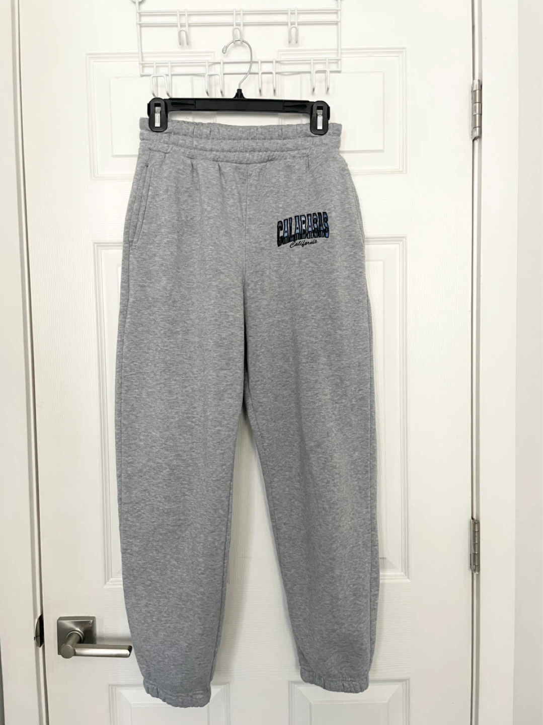 Grey fleeced sweatpants