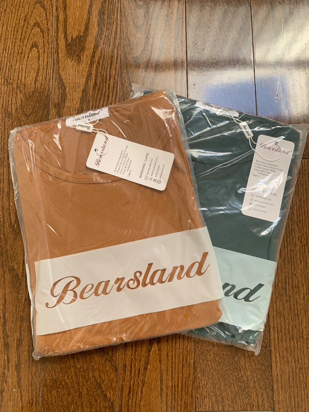 Medium maternity t-shirts - Bearland Tops - Brown & Green