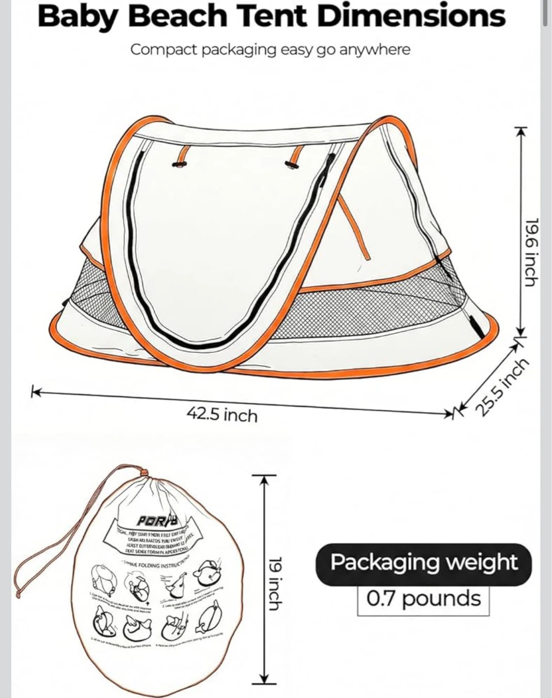 NEW Portable Baby Beach Tent - photo 3