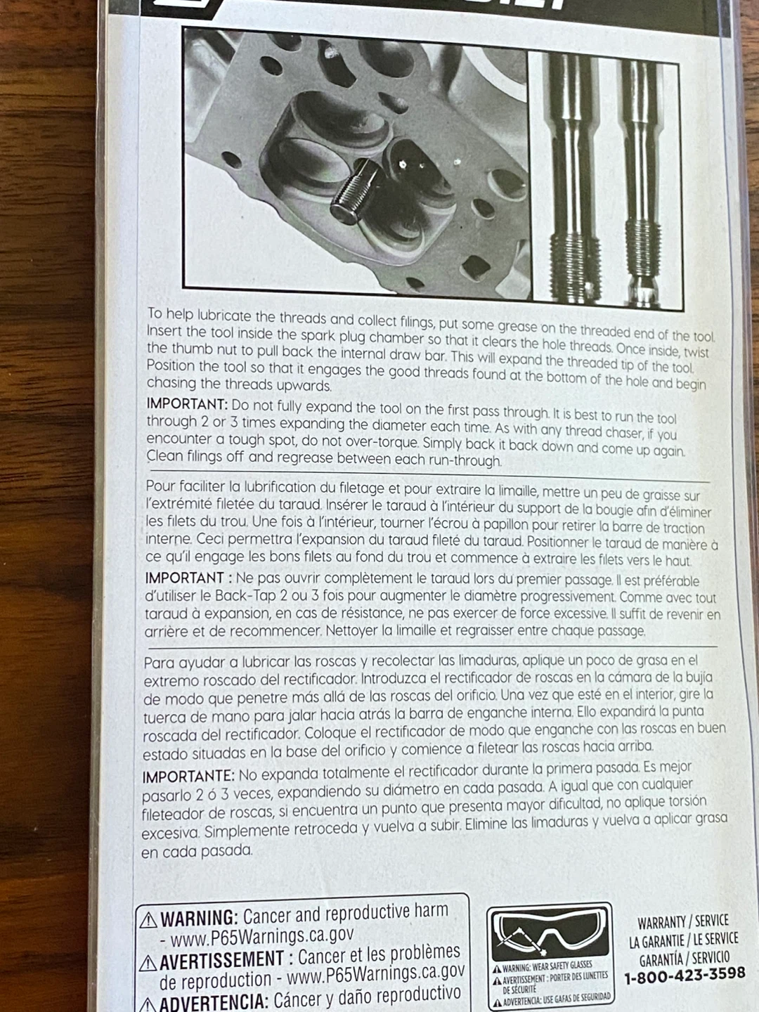Powerbuilt 14mm Spark Plug Thread Repair Tool - photo 2