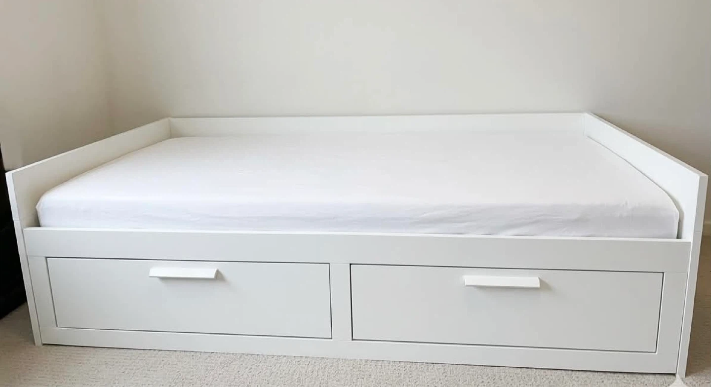 2 IKEA BRIMNES Daybed with 2 Storage Drawers - White - photo 3