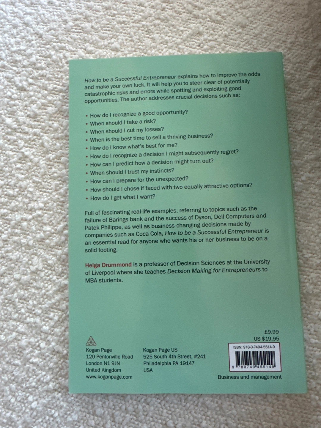 How to be a Successful Entrepreneur Book by Helga Drummond - photo 4