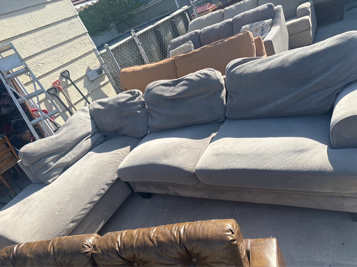 2 piece sectional used needs cleaning $40