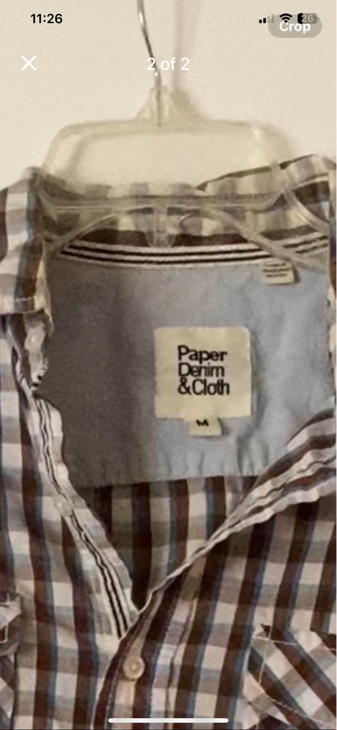 Paper Denim & Cloth Men's Plaid Long Sleeve Shirt Size M - photo 2