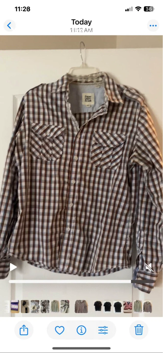 Paper Denim & Cloth Men's Plaid Long Sleeve Shirt Size M