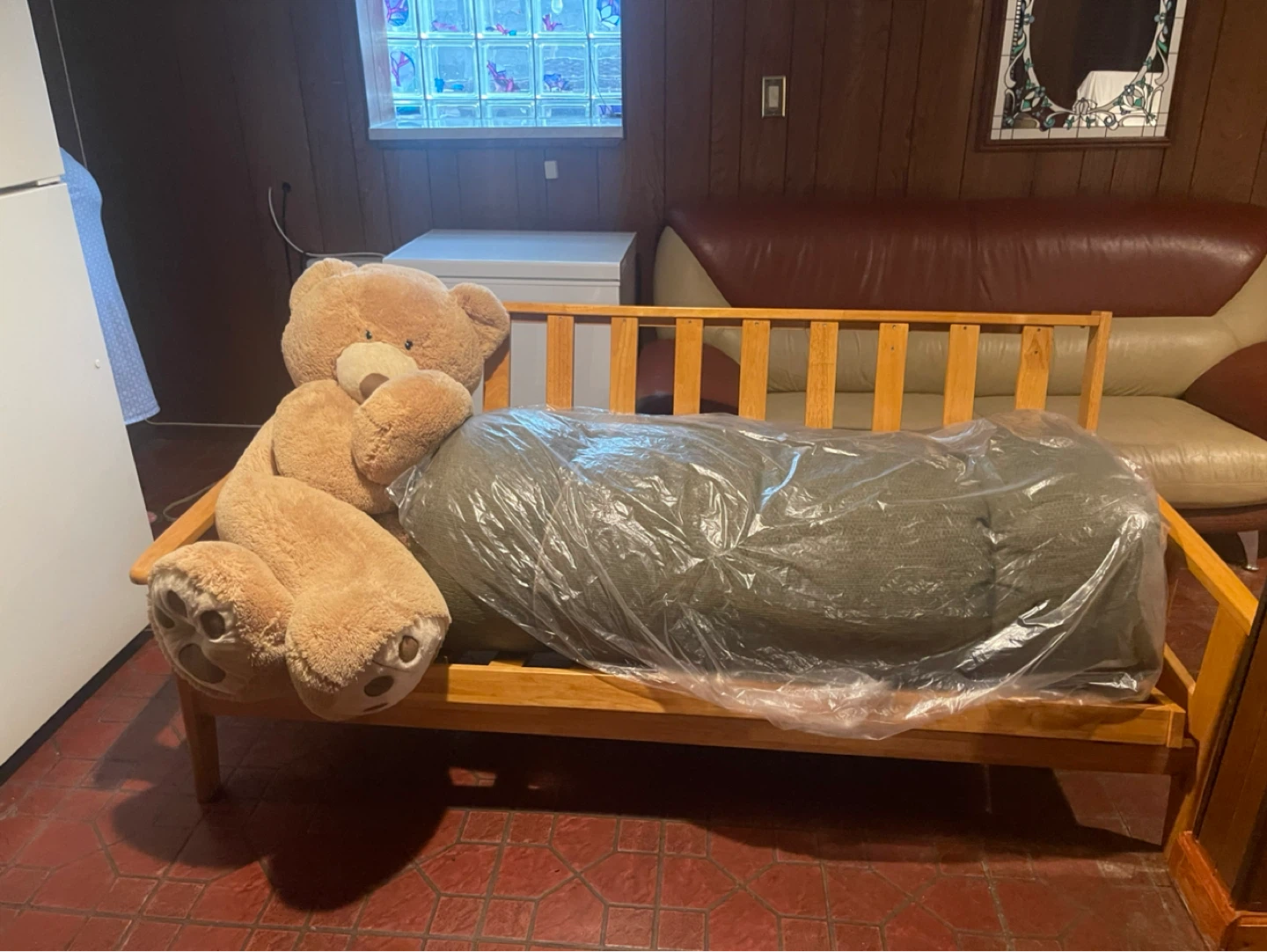 Wooden Futon Frame with Mattress