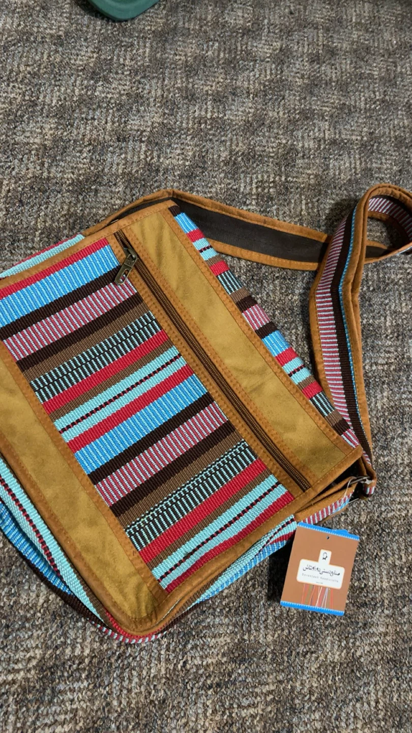 Striped Crossbody Bag