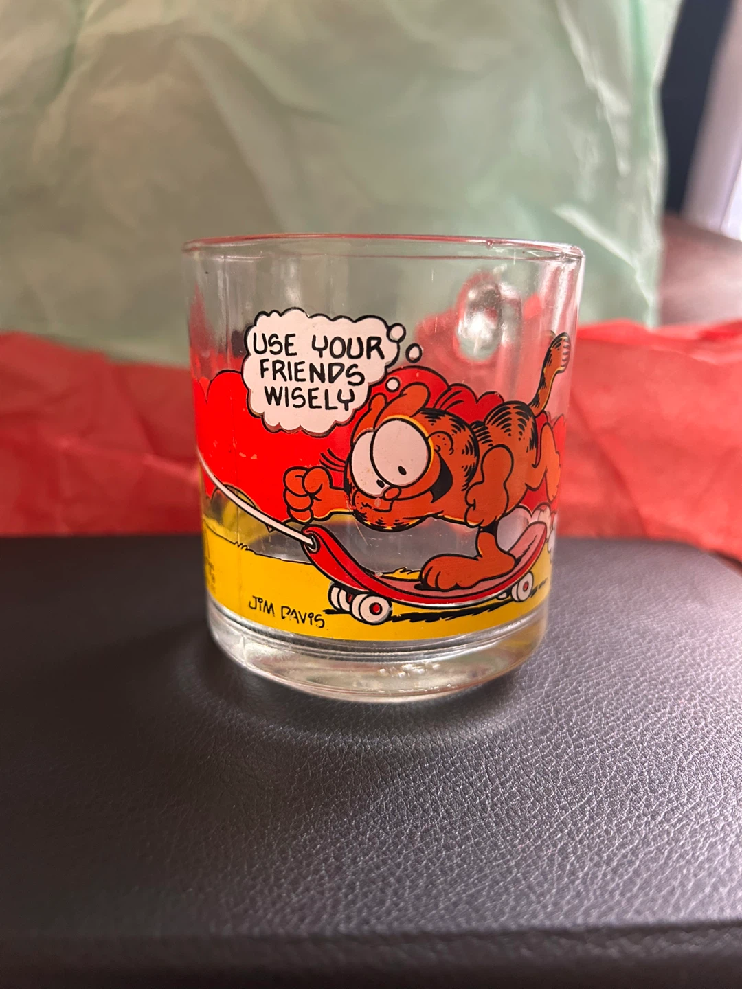 Garfield "Use Your Friends Wisely" Glass Mug 1978