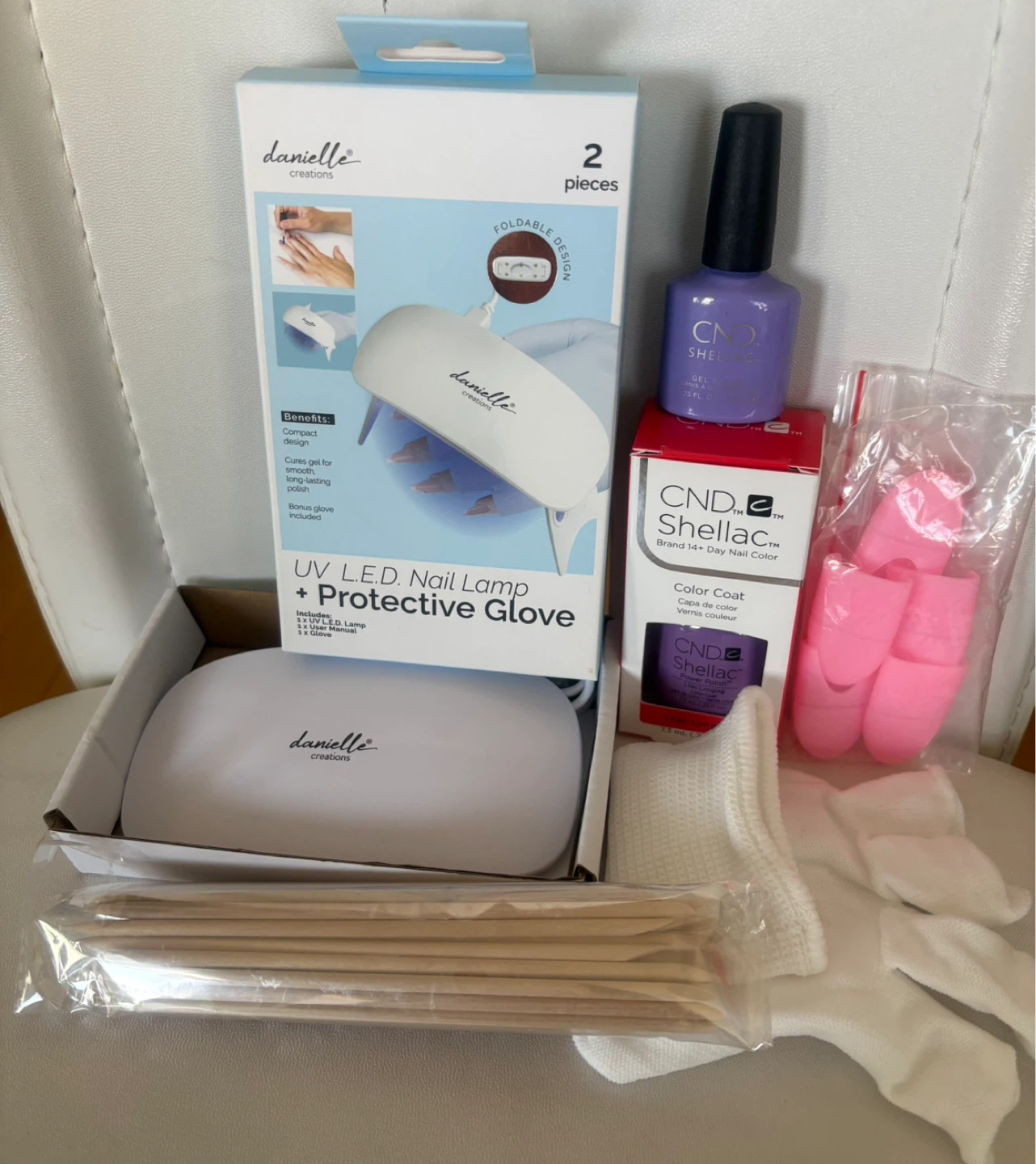 Danielle Creations UV LED Nail Lamp + Protective Glove Kit