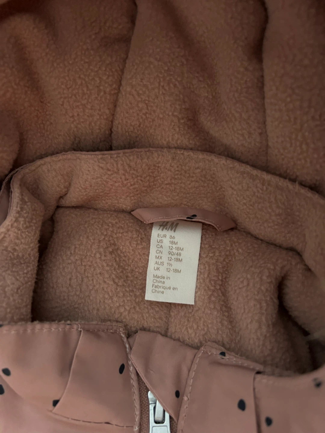 H&M Baby Snowsuit with Mittens and Booties - 12-18 Months - photo 3