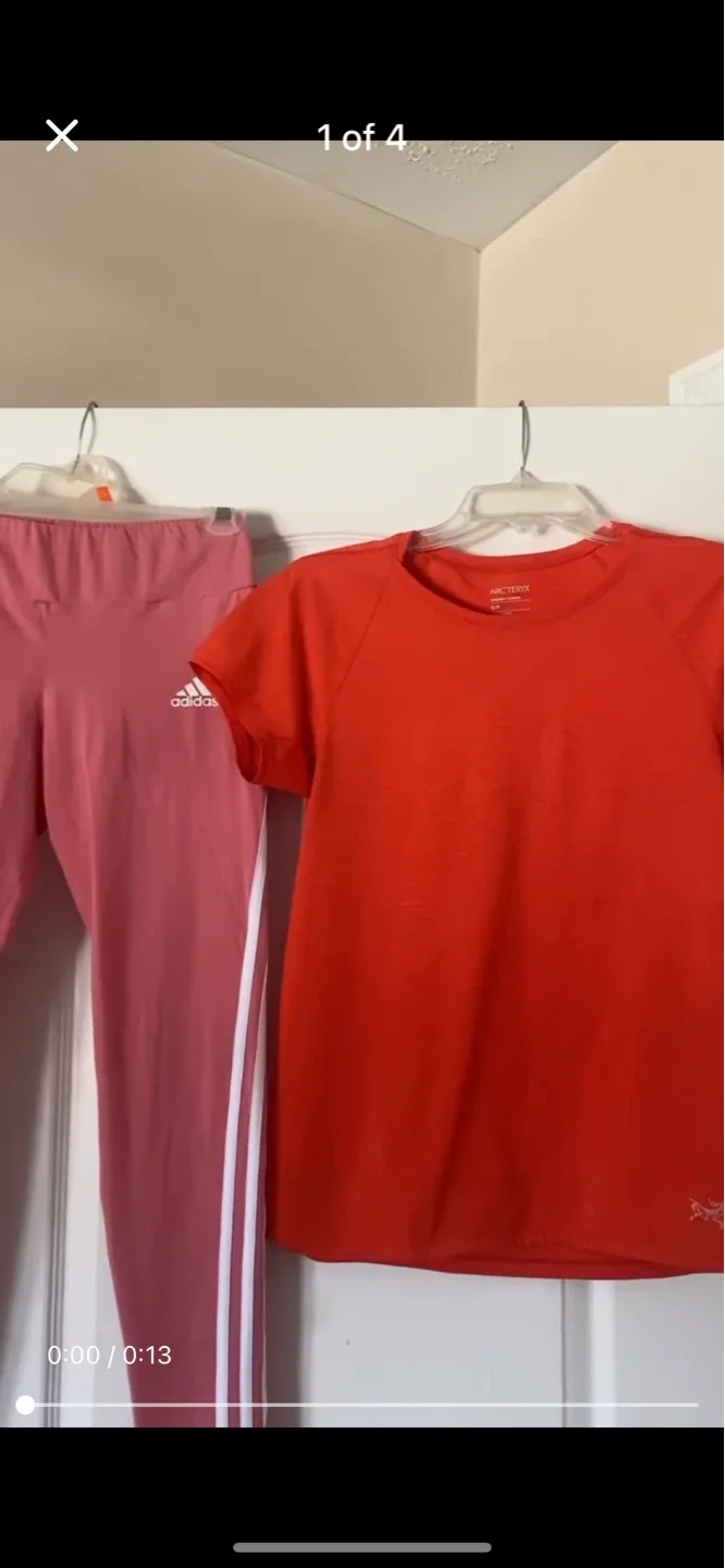 Adidas Pink Tights and Arc'teryx Orange T-Shirt - photo 2