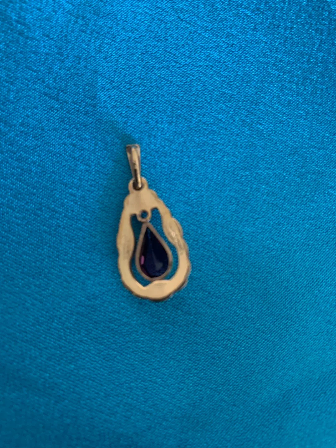 Gold plated pendant with Purple Gemstone - photo 2