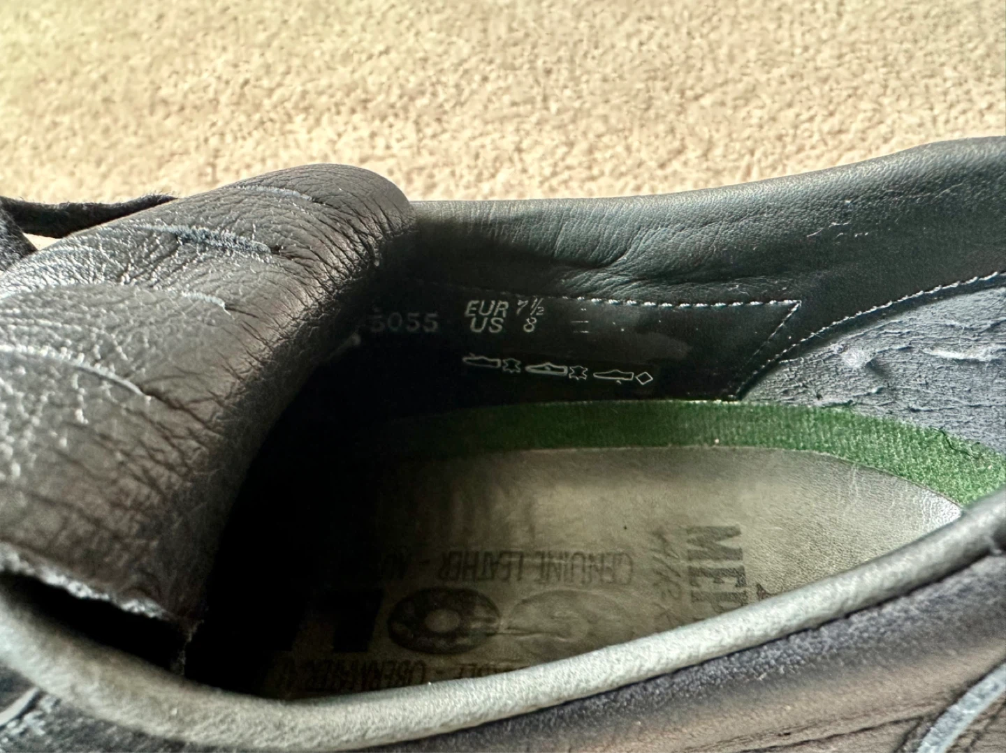 Mephisto Black Leather Golf Shoes EUR 7.5 / US 8 - photo 3
