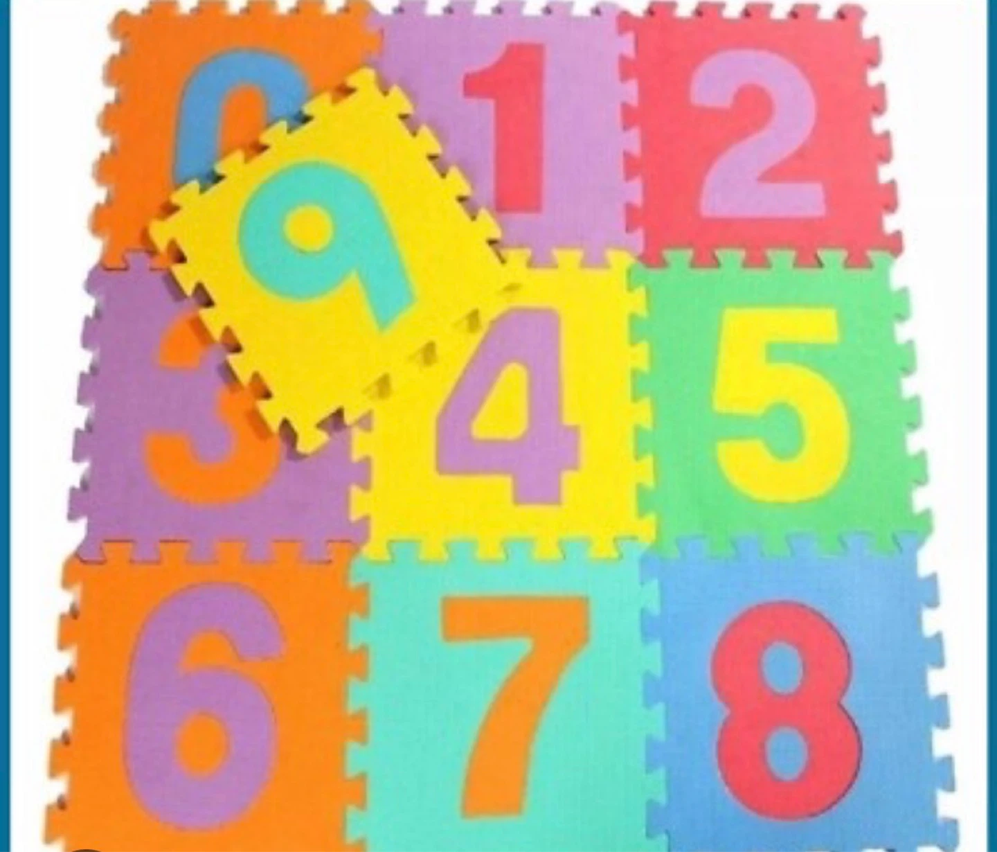 Foam Puzzle Mat Tiles with Numbers and Animals
