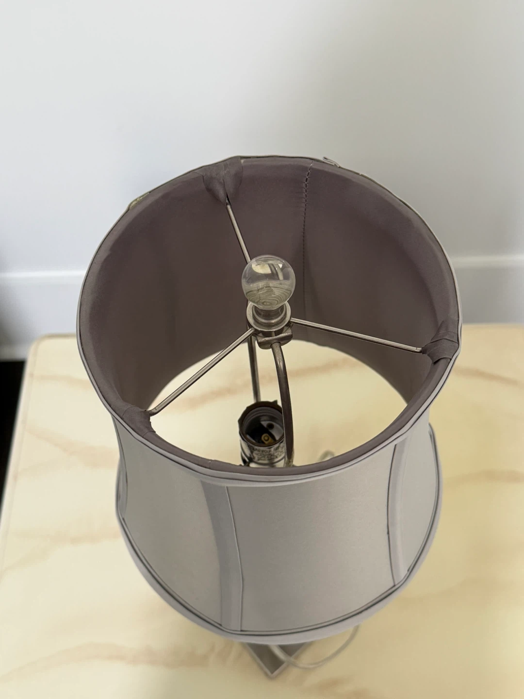 Silver Table Lamp with Crystal Accent - photo 3