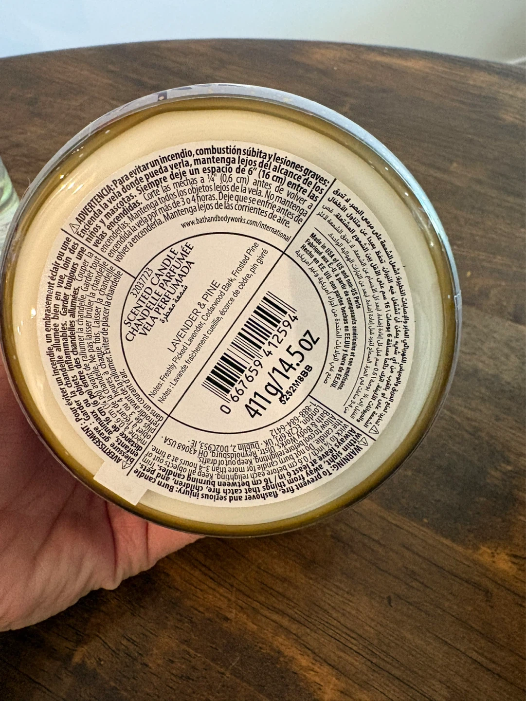 Bath & Body Works Lavender & Pine 3-Wick Candle 14.5 oz - photo 2