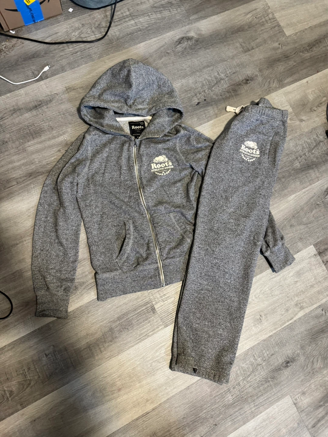 Roots Athletic Goods Grey Hoodie and Sweatpants Set
