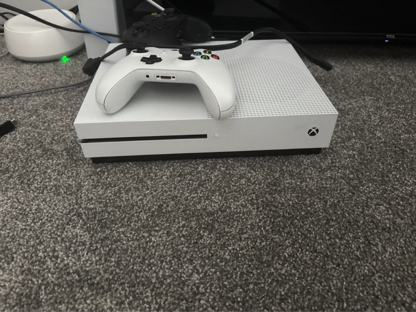 Xbox One S Console with Games and Controllers - photo 2