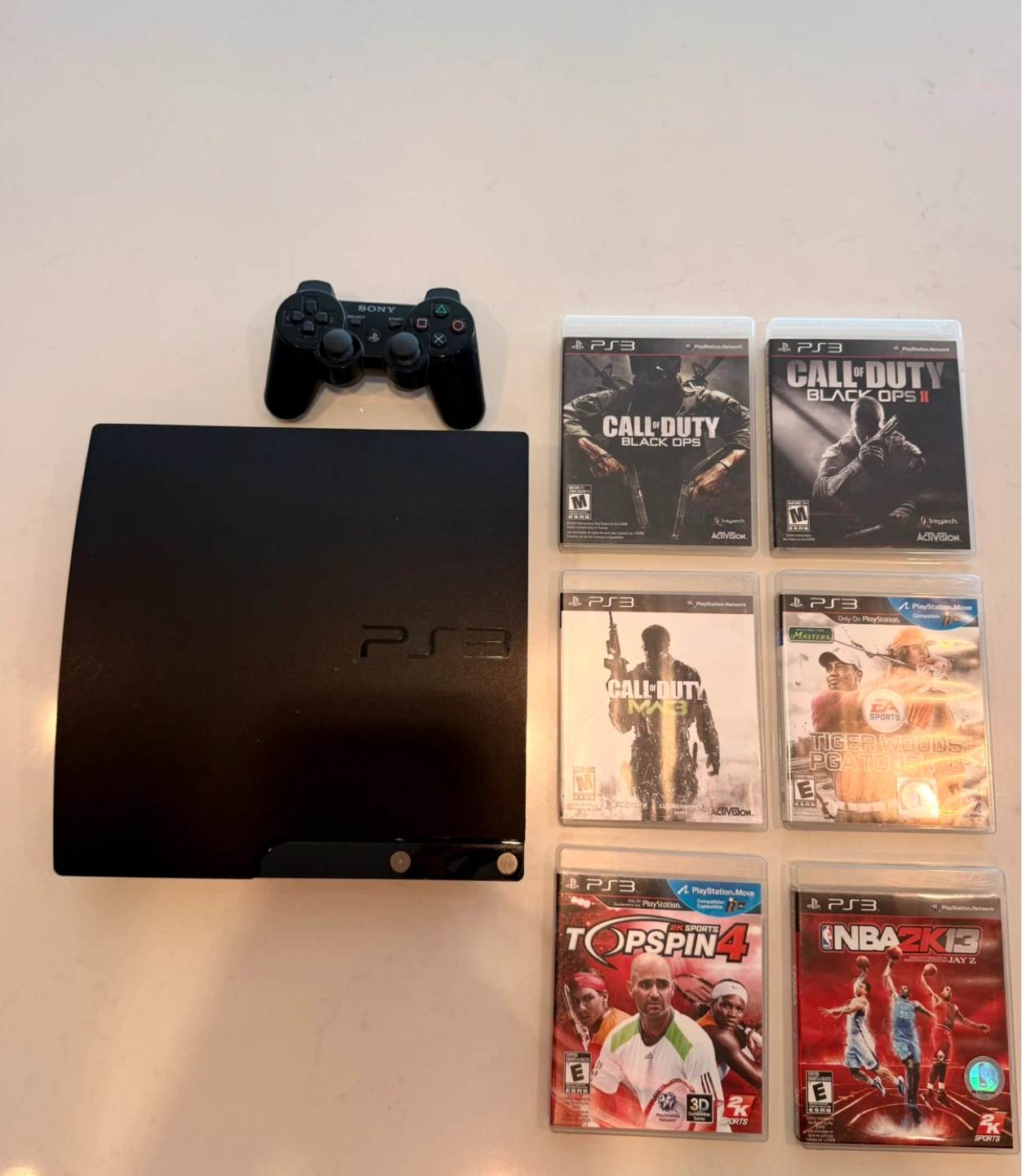 PS3 PERFECT CONDITION + 6 GAMES + CONTROLLER - photo 2