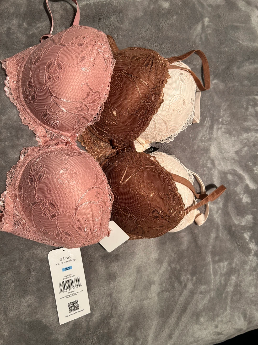 3 bras, extreme push-up, size 36C - photo 3