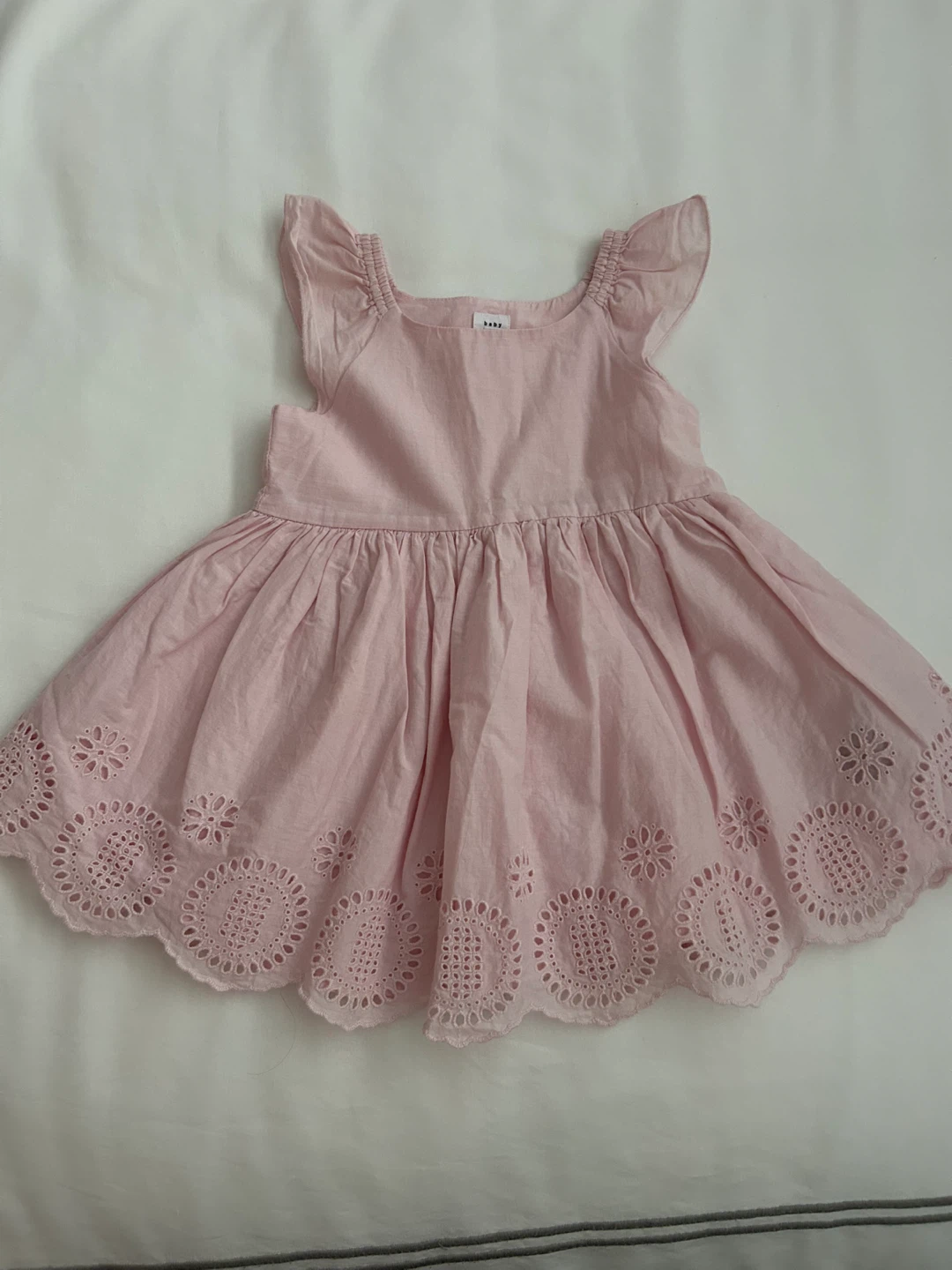 Baby Gap Pink Embroidered Eyelet Dress 18-24 Months