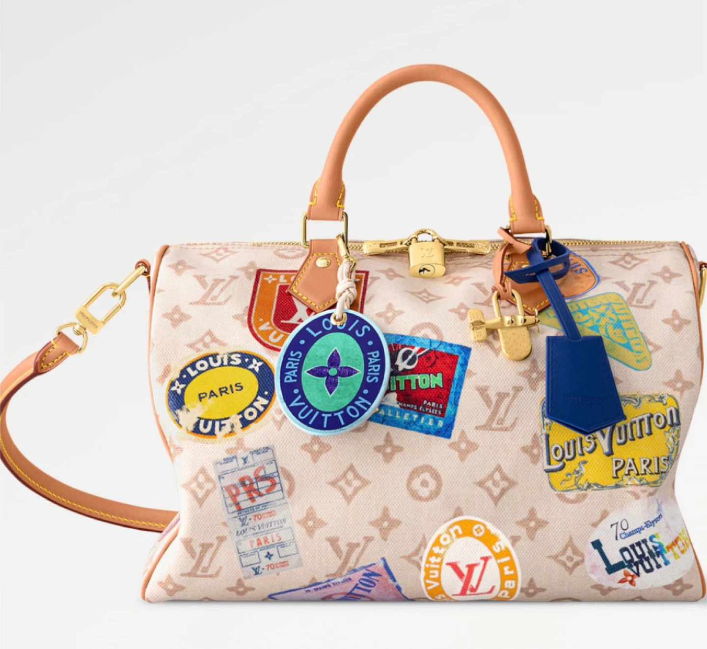 Louis Vuitton Speedy Bag with Travel Patches