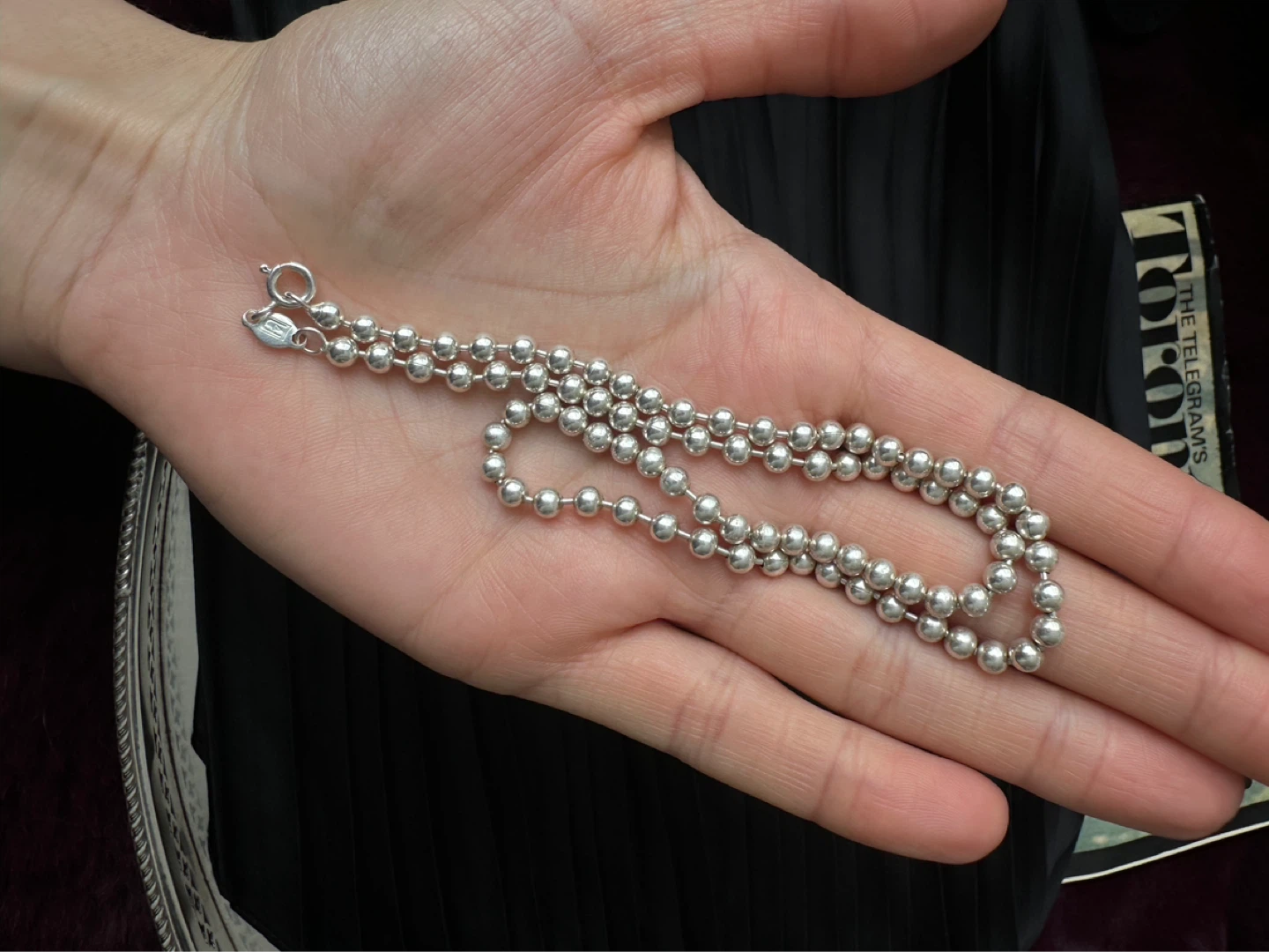 Sterling Silver 925 Ball Chain Necklace - photo 4