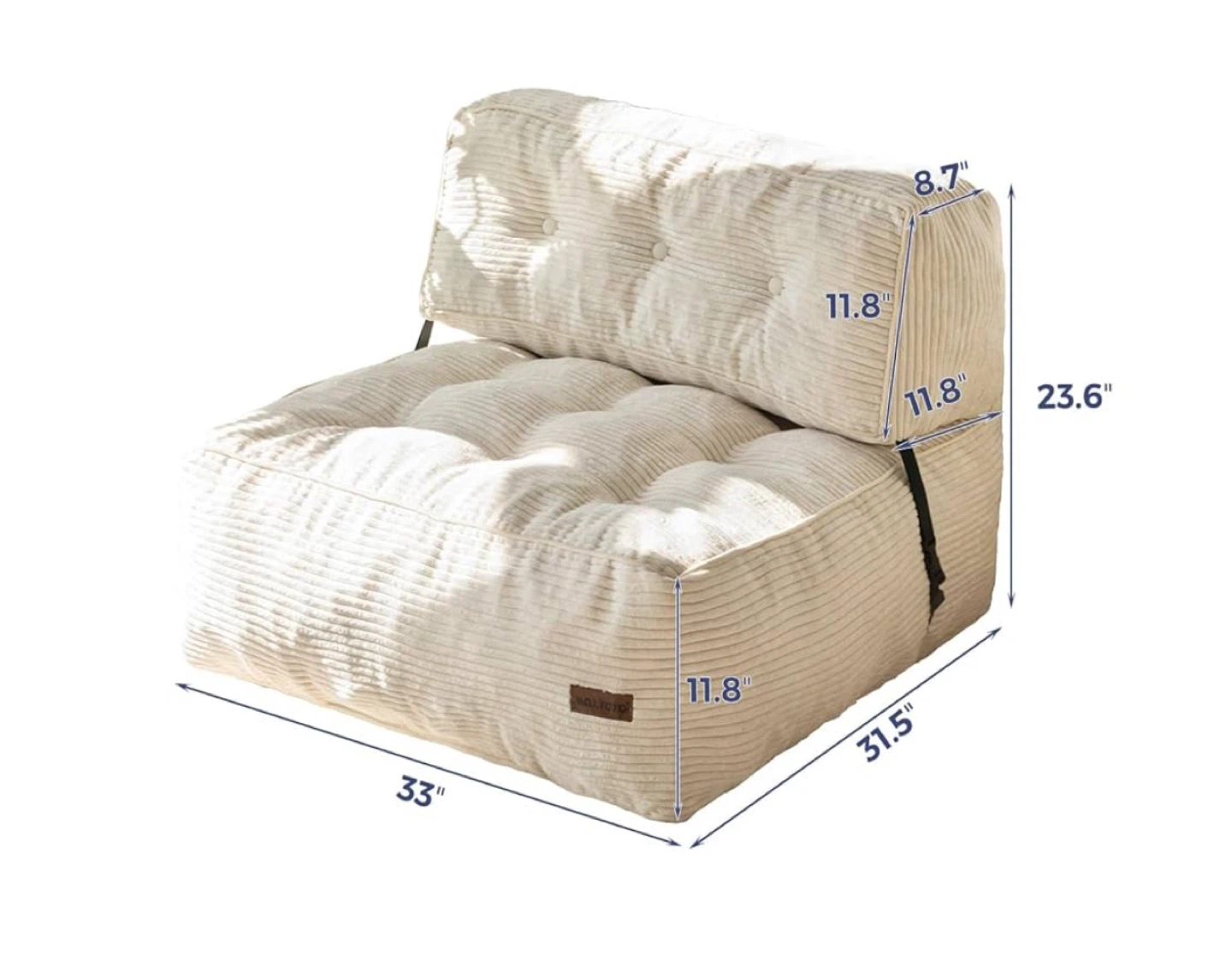 Corduroy Bean Bag Chair - photo 2