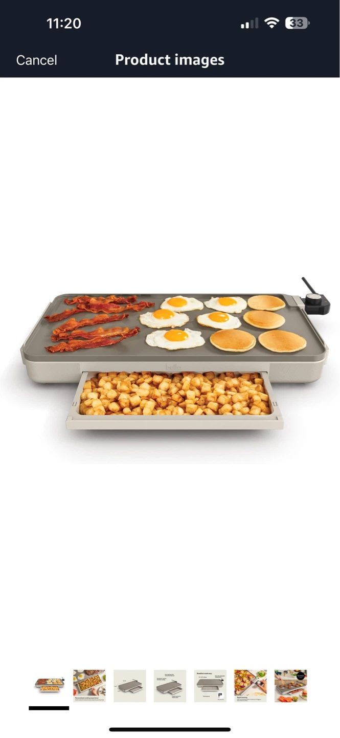 Bella Electric Griddle with Warming Tray