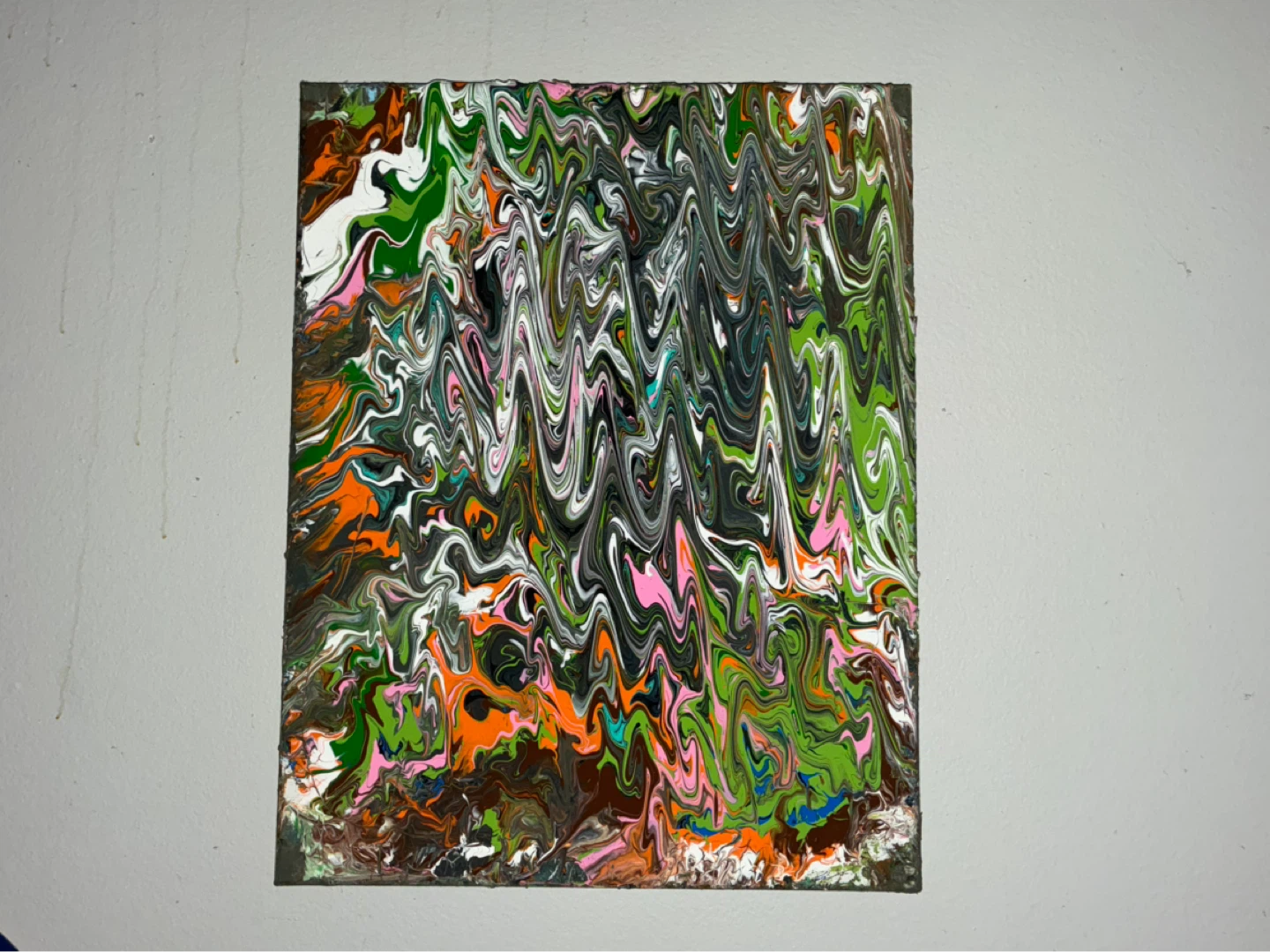 Abstract Pour Painting
