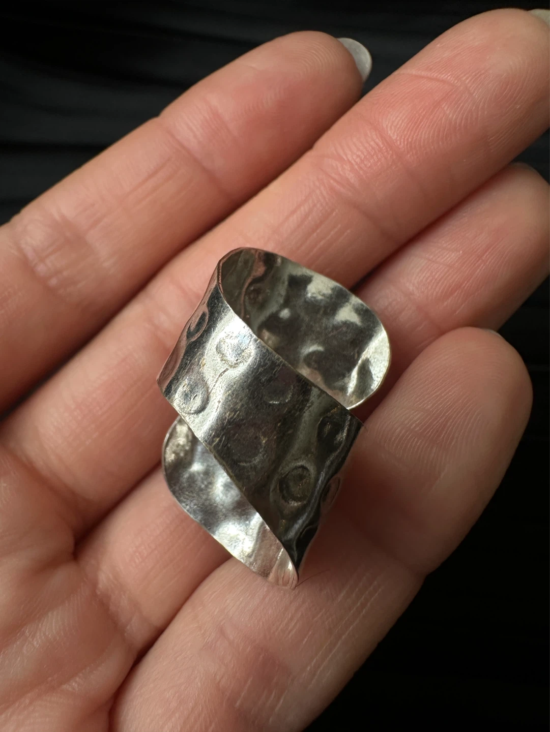Silver coloured Rainbow Moonstone Ring - Size Adjustable - photo 3