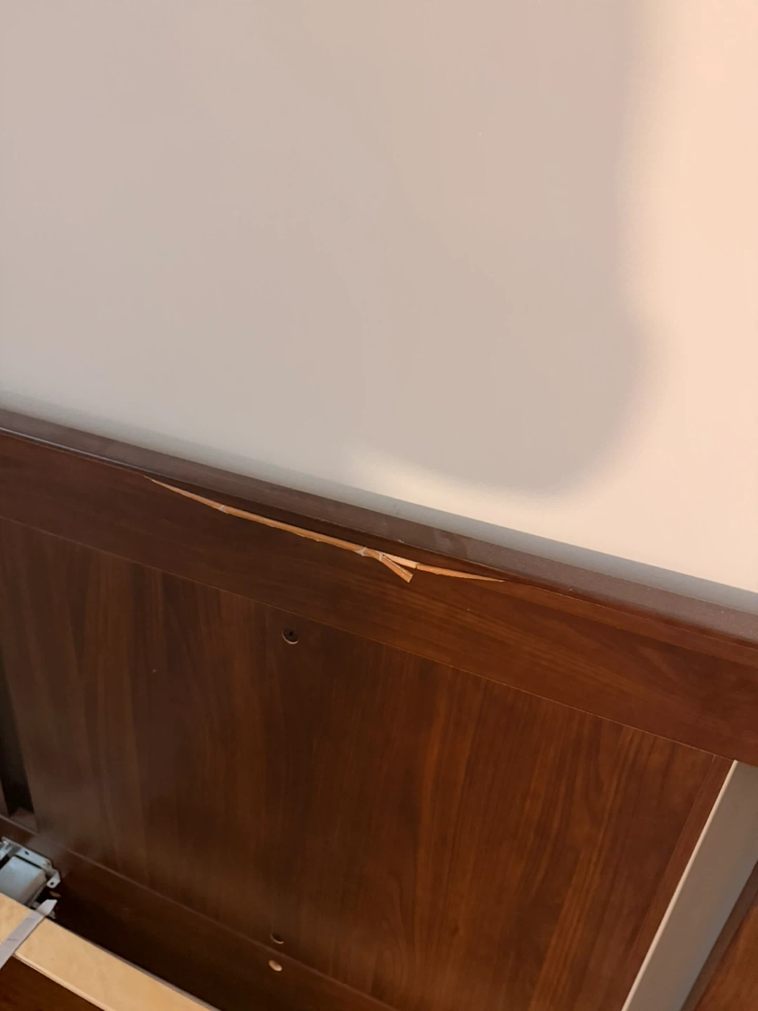 Wooden Platform Bed Frame with Drawers - Dark Brown - photo 3