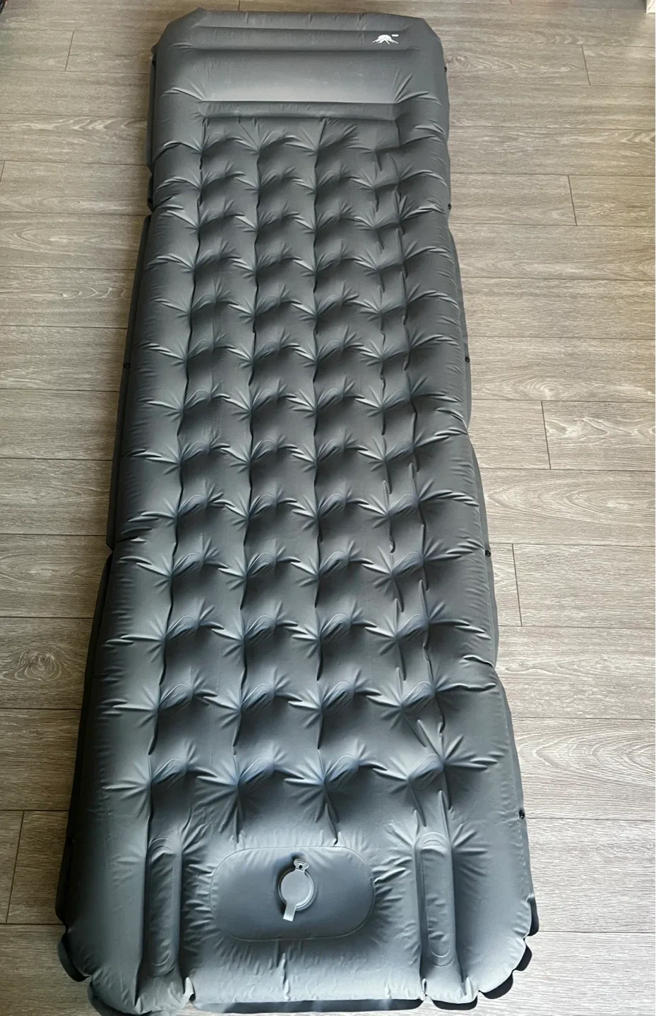 Grey Inflatable Sleeping Pad with Built-in Foot Pump - photo 3