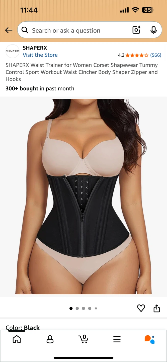 SHAPERX Waist Trainer Corset - Black