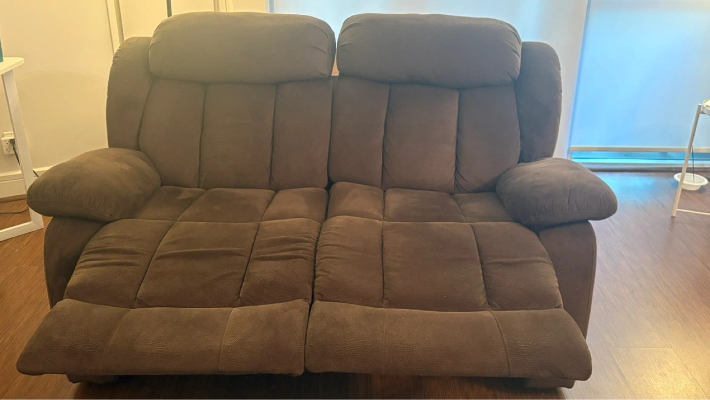 Brown Reclining Loveseat - photo 2
