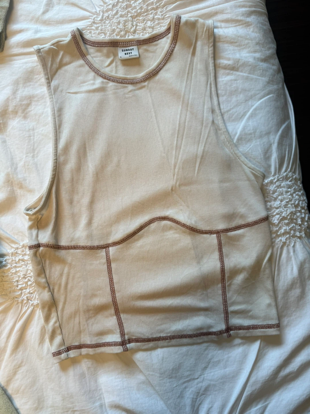Sunday Best Beige Tank Top