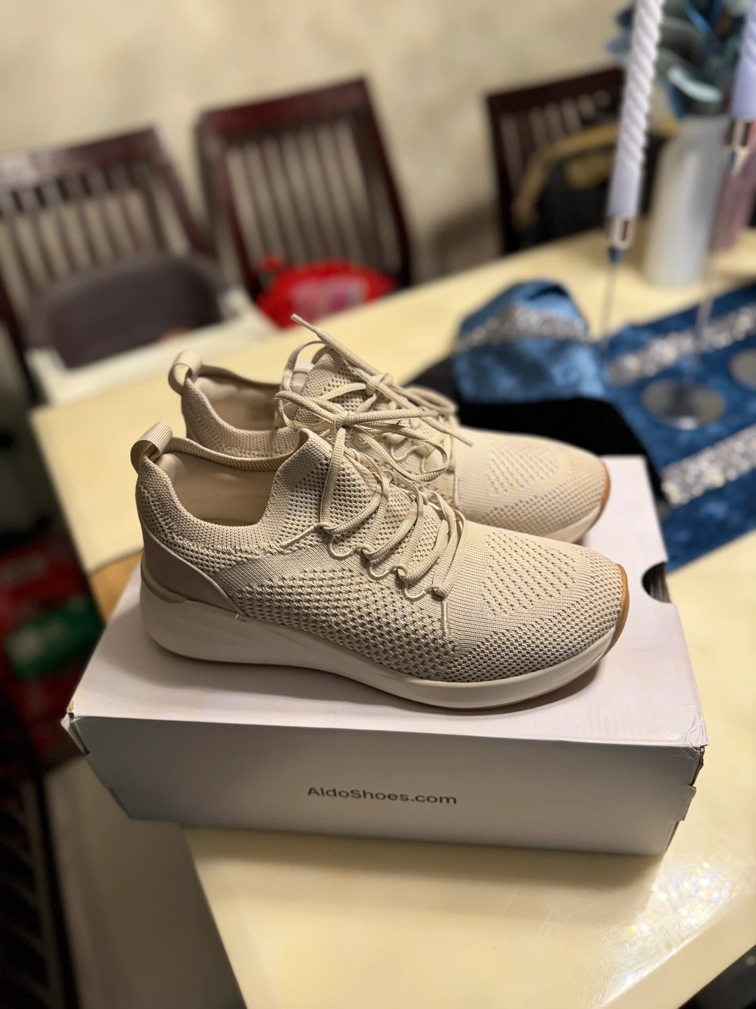 Aldo Women's Beige Knit Sneakers - photo 2