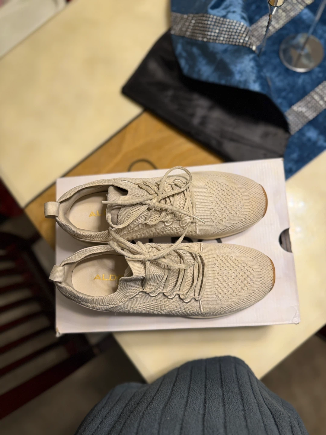 Aldo Women's Beige Knit Sneakers