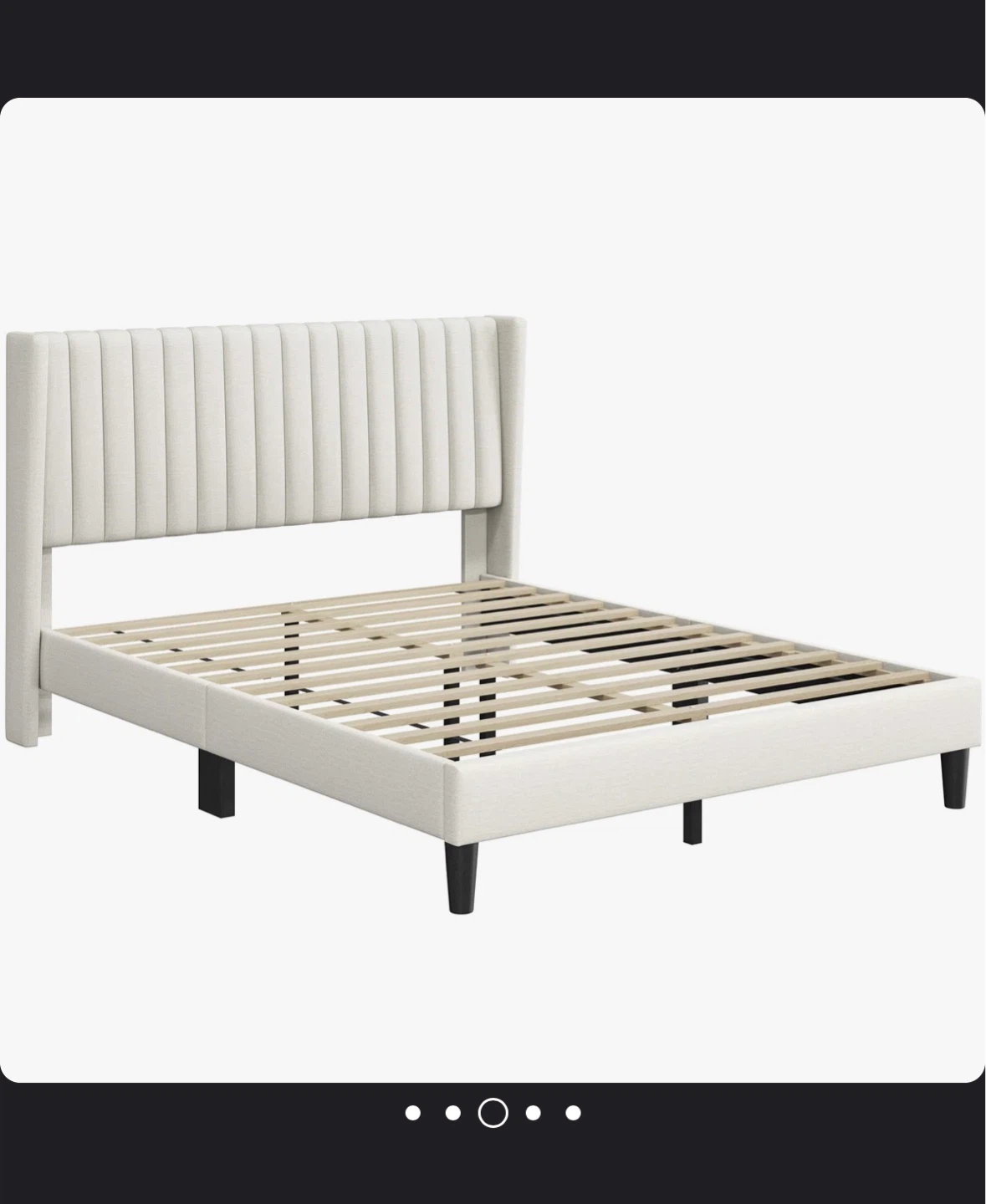 Queen Size Channel Tufted Upholstered Bed Frame - photo 3
