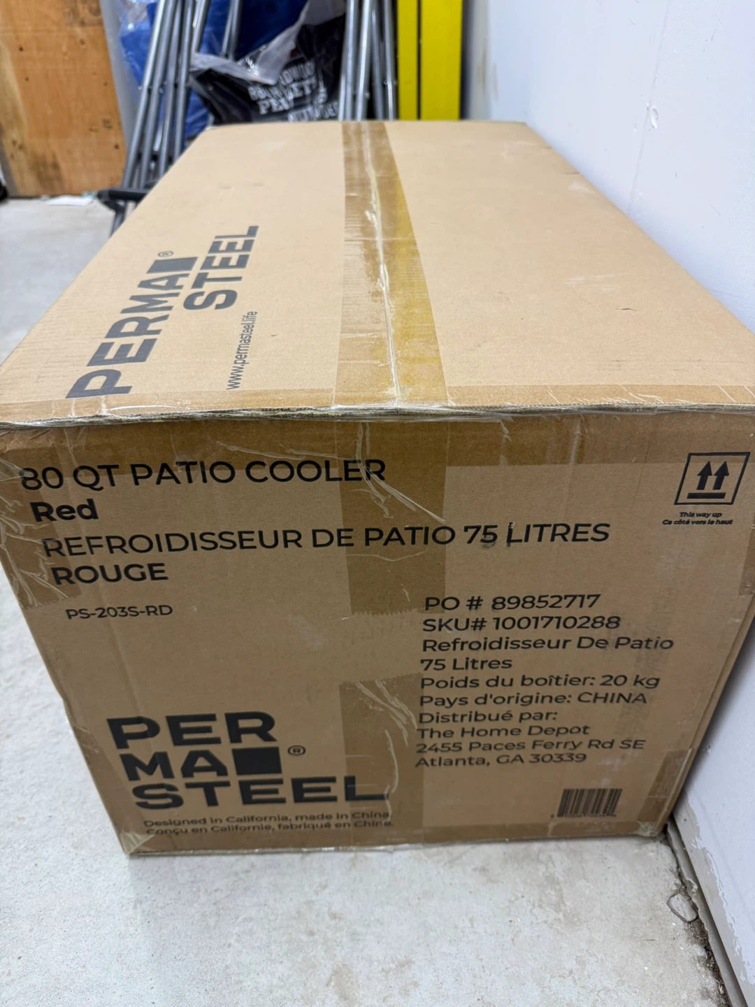 Perma Steel Standing Metal Cooler (Red) - photo 3